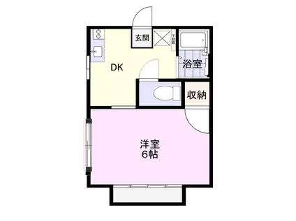 ユニハイツ第3(1DK/2階)の間取り写真