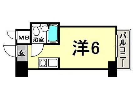NEOダイキョー神戸元町(ワンルーム/6階)の間取り写真