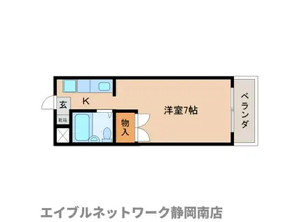 第7埼京ハウス(ワンルーム/2階)の間取り写真