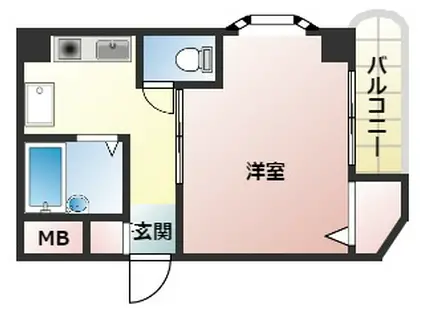 ヴェルビュ桜町(1K/4階)の間取り写真