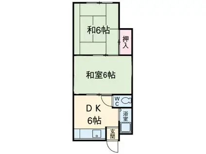 レジデンス富善(2K/2階)の間取り写真