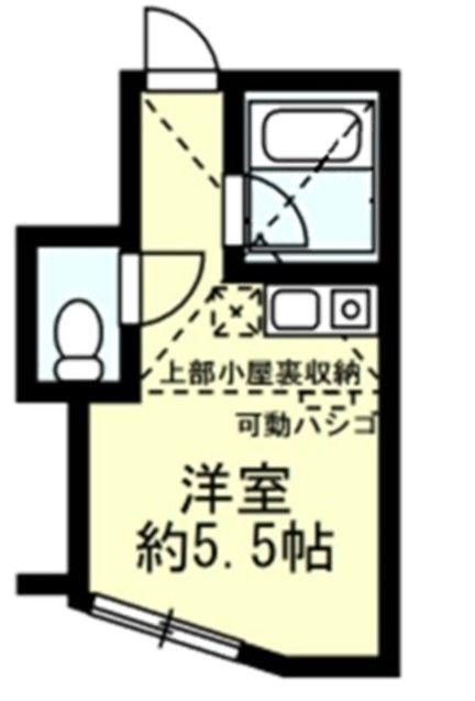 ユナイト追浜モンセラートの杜(ワンルーム/2階)の間取り写真