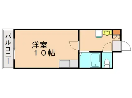 サンシティ小石(ワンルーム/3階)の間取り写真