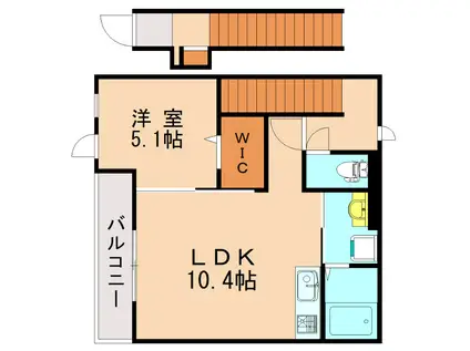 フェリーチェ(1LDK/2階)の間取り写真
