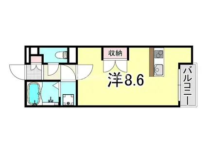 レオネクスト久々知III(ワンルーム/2階)の間取り写真