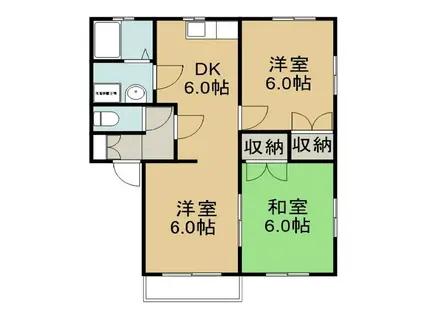 サニーガーデン(3DK/2階)の間取り写真