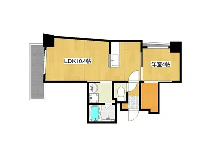 プラウド加治屋21(1LDK/6階)の間取り写真