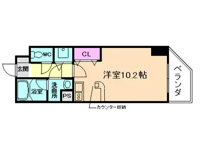 EZA蛍池(ワンルーム/7階)の間取り写真
