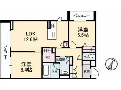 LAFITE(2LDK/2階)の間取り写真