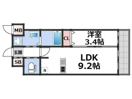 プレサンス立売堀ベルヴィル(1LDK/3階)の間取り写真