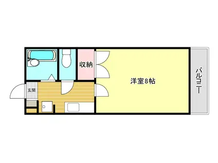 15TH富山ビル(1K/1階)の間取り写真