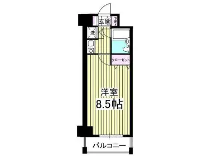 ジェネピア東千葉(1K/12階)の間取り写真