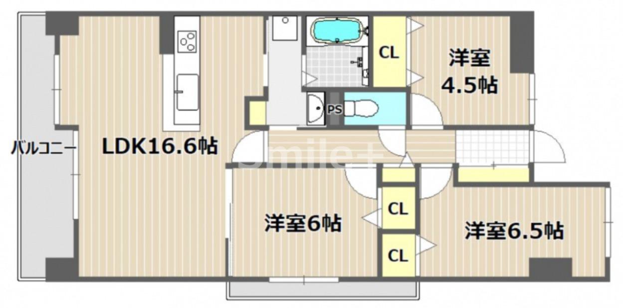 CRASSO IMA(3LDK/7階)の間取り写真