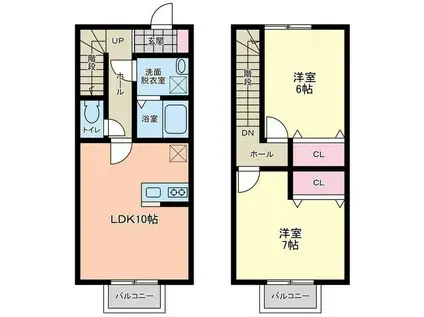 プレステージII(2LDK/1階)の間取り写真