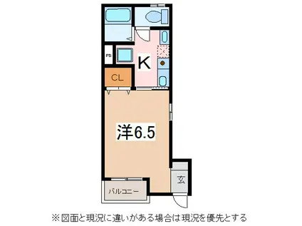 アーバンハウス深志(1K/1階)の間取り写真