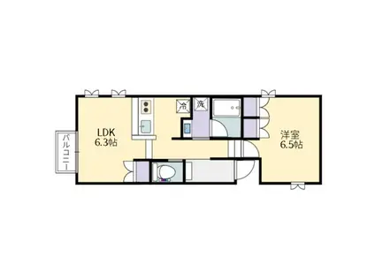 VILLA NT 1366(1LDK/2階)の間取り写真