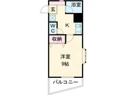 レジデンス大寛(1K/6階)の間取り写真