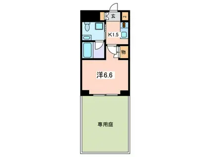 エスティメゾン登戸(1K/1階)の間取り写真