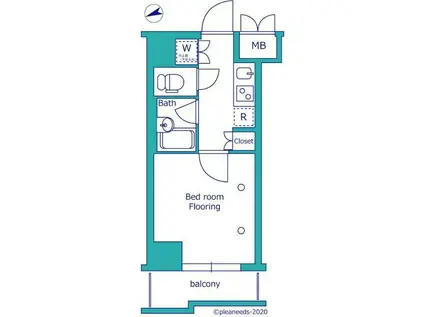 ルーブル雪が谷大塚(1K/4階)の間取り写真