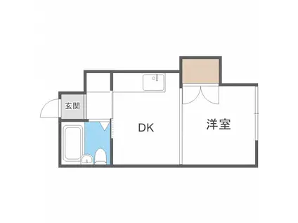 ロイヤルステージN16(1DK/2階)の間取り写真