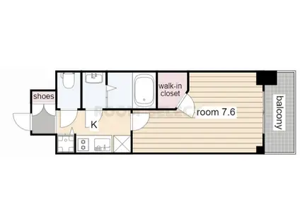 プレサンス栄ライズ(1K/13階)の間取り写真