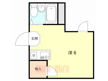 柏里一番館(ワンルーム/1階)の間取り写真