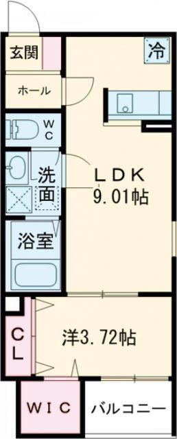 FSTYLE恵我之荘(1LDK/2階)の間取り写真