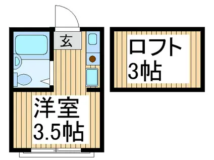 ペアーパレス三原(ワンルーム/2階)の間取り写真