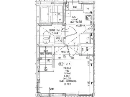 サンレジデンス東中野(1K/1階)の間取り写真