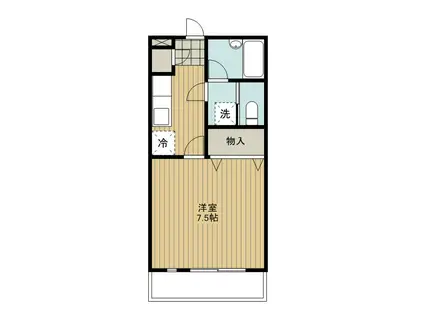 リベロ砂山(1K/1階)の間取り写真