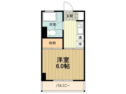 粟沢マンション(1K/3階)の間取り写真