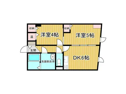 IVYEE(2DK/3階)の間取り写真