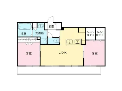 ヴェラーモ(2LDK/3階)の間取り写真