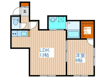 レストヒルズ北32(1LDK/1階)の間取り写真