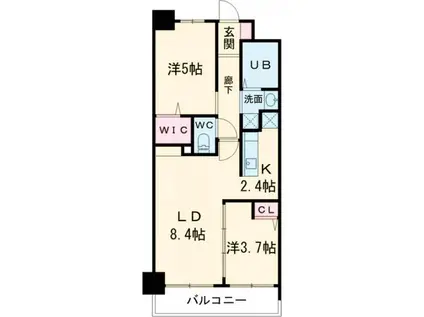 コンダクトレジデンスHIGUCHIMACHI(2LDK/5階)の間取り写真