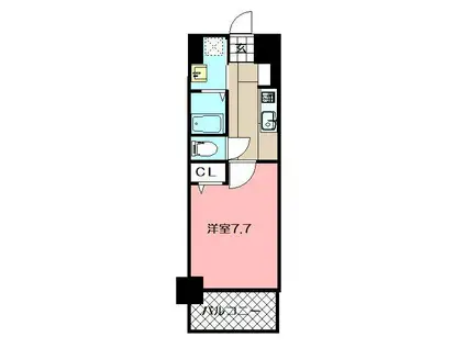 MDIグランコルディール室町(1K/7階)の間取り写真