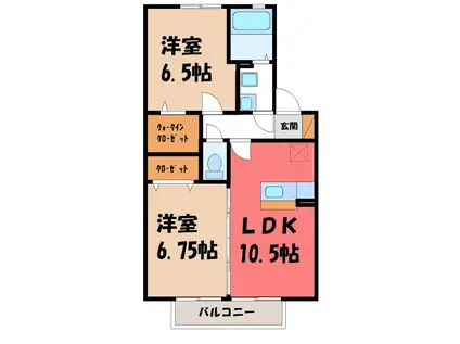 1STプレジオ(2LDK/1階)の間取り写真