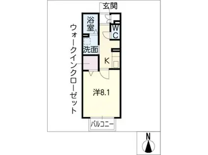 地下鉄東山線 東山公園駅(愛知) 徒歩7分 2階建 築18年(1K/2階)の間取り写真