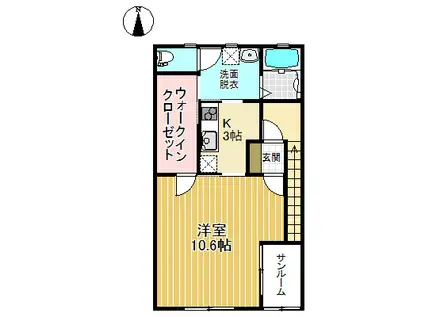 NON-NO-VILLA(1K/2階)の間取り写真