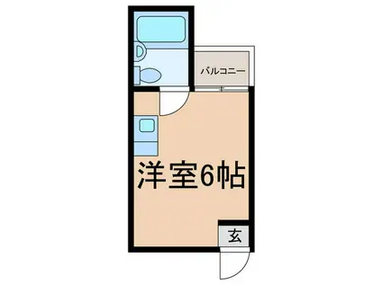 トップルーム目黒(ワンルーム/2階)の間取り写真