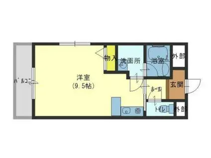 ソフィア21溝之口II(ワンルーム/4階)の間取り写真