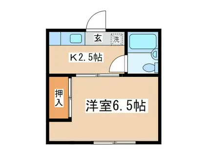 井上ハイツ(1K/2階)の間取り写真