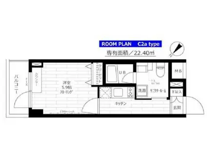 ステージグランデ新桜台(1K/3階)の間取り写真