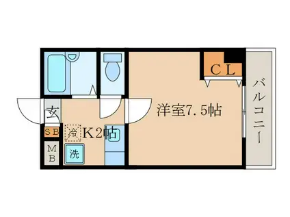 グレイシィ桂(1K/4階)の間取り写真