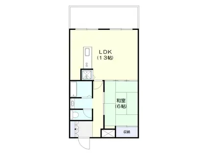 テンダーヴィラ九十九里 14F(1LDK/14階)の間取り写真