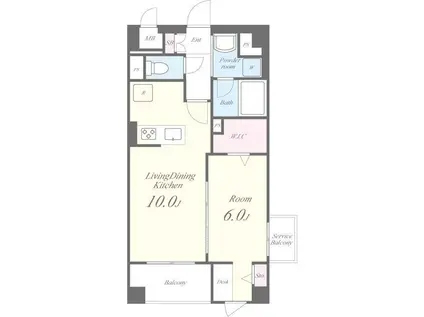 GARDEN COURT A 西高島平(1LDK/3階)の間取り写真