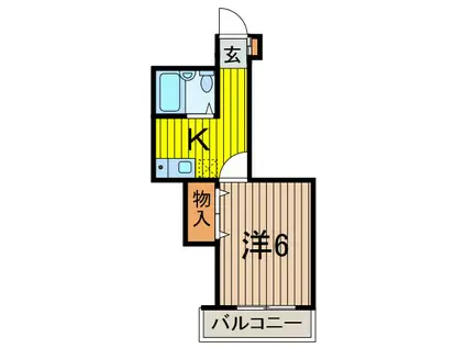 大河内マンション(1K/4階)の間取り写真
