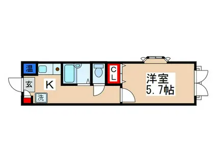 ロイヤルハイツ内山(1K/1階)の間取り写真