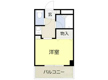 ベルビューレ千里山壱番館(1K/2階)の間取り写真