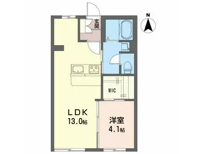 チェリーハイツ(1LDK/1階)の間取り写真
